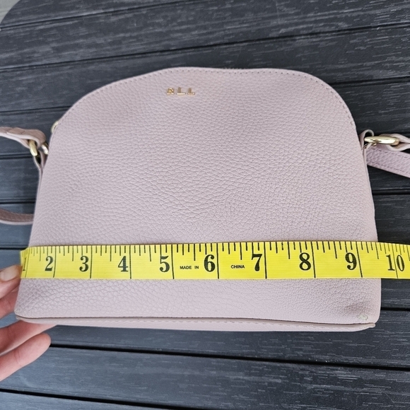 Ralph Lauren Andover Light Pink Crossbody Bag Small Mini Purse Long Strap - Picture 11 of 16
